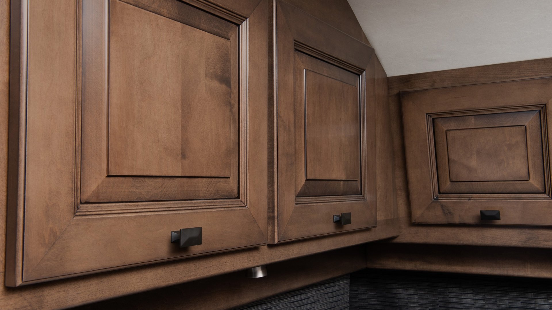 Cognac solid wood cabinetry