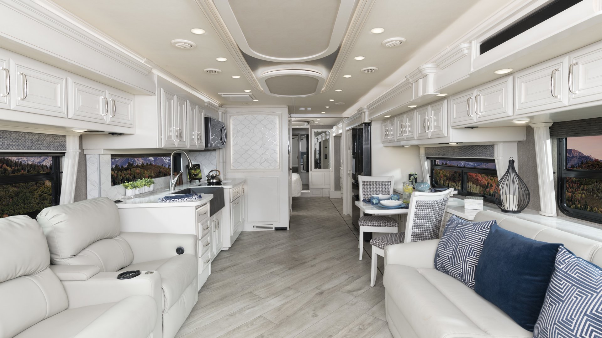 American Dream 45A shown in Club Navy interior decor and Edgecomb cabinetry