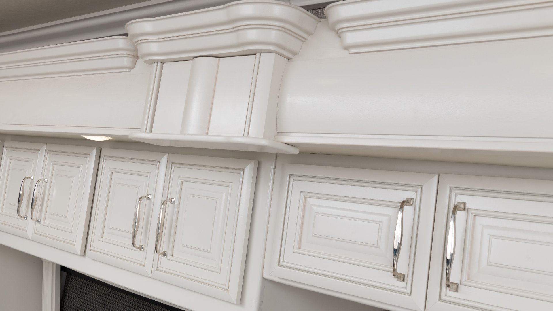 American Dream 45A shown in Club Navy interior decor and Edgecomb cabinetry