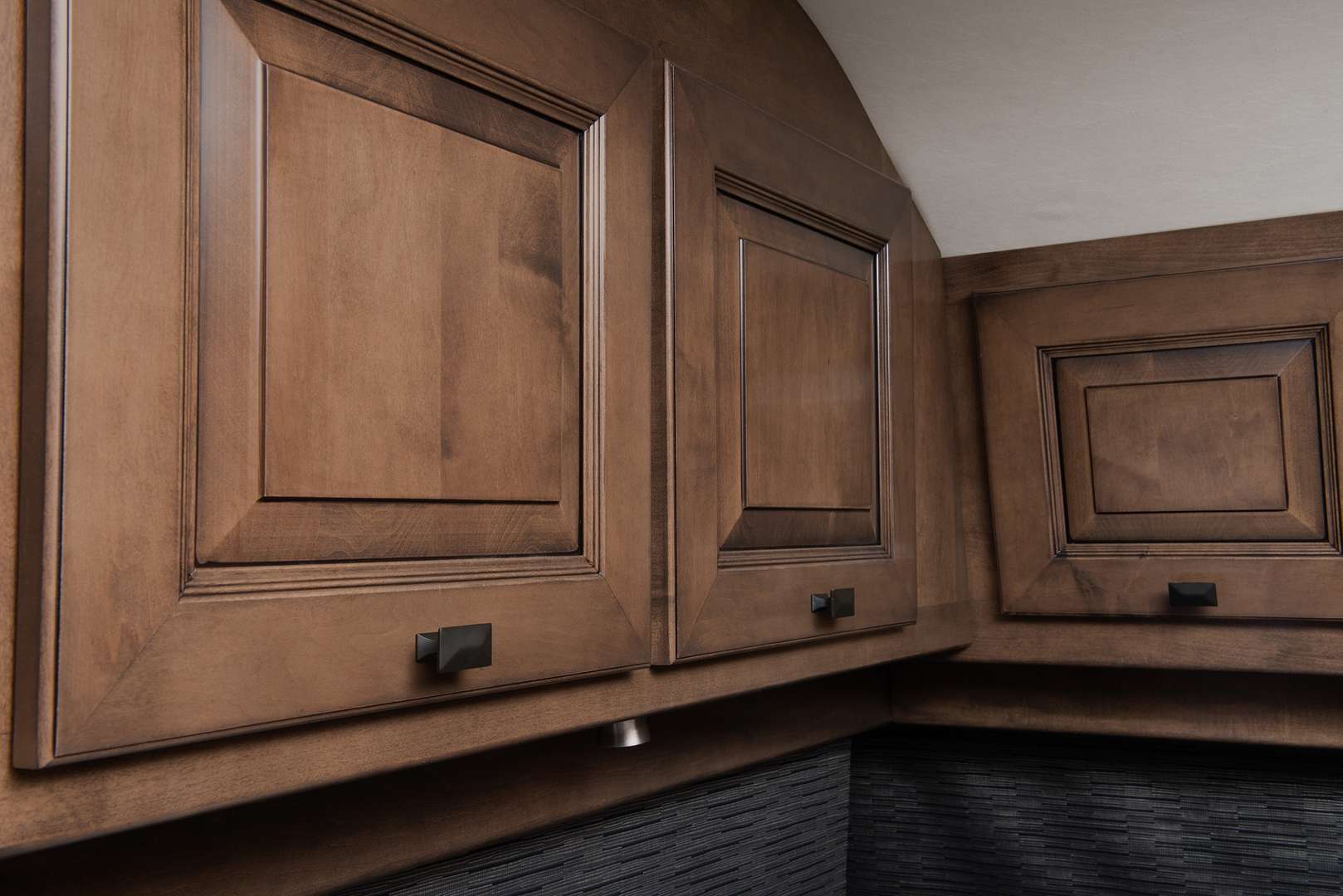 Cognac solid wood cabinetry