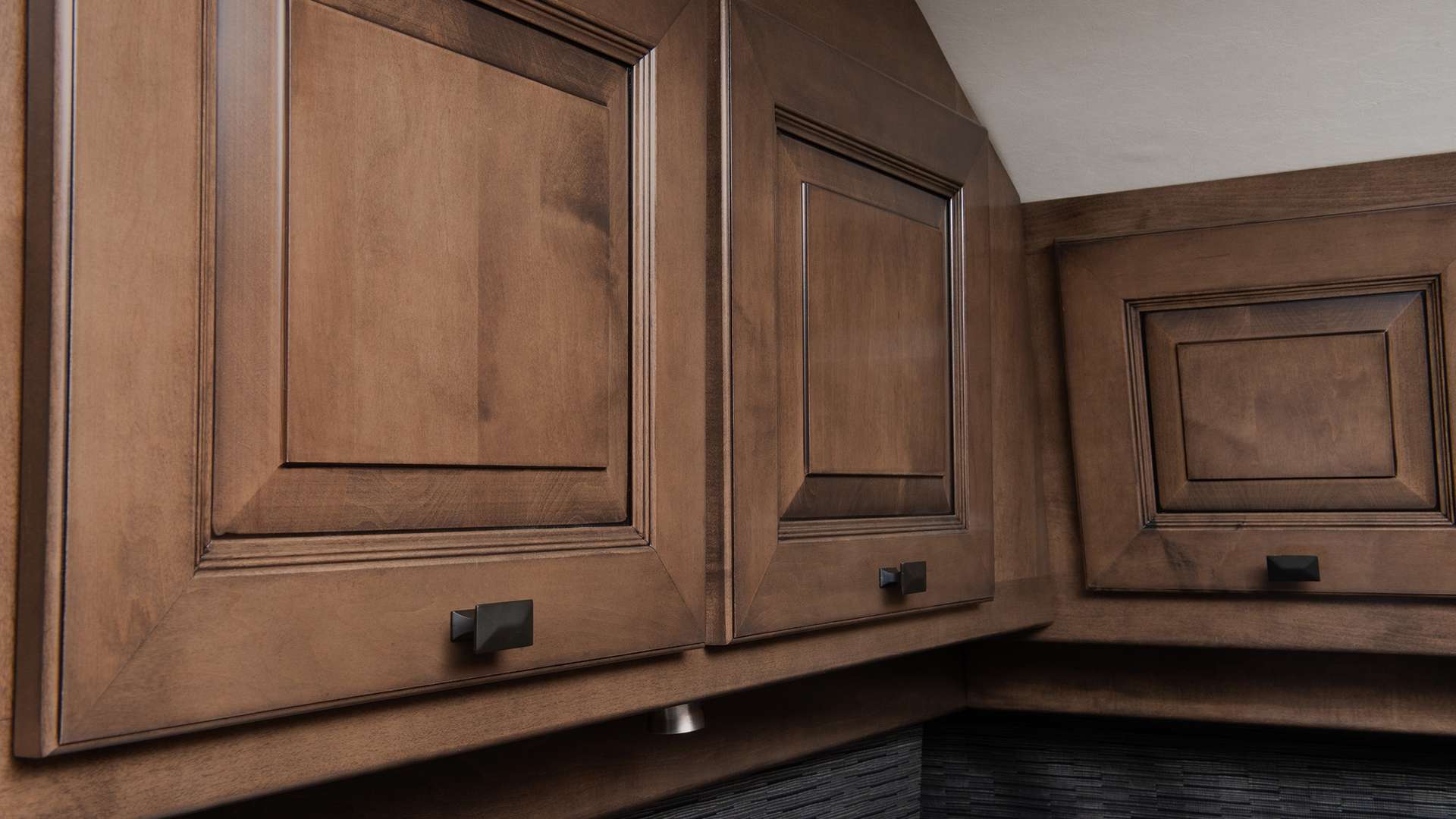Cognac solid wood cabinetry