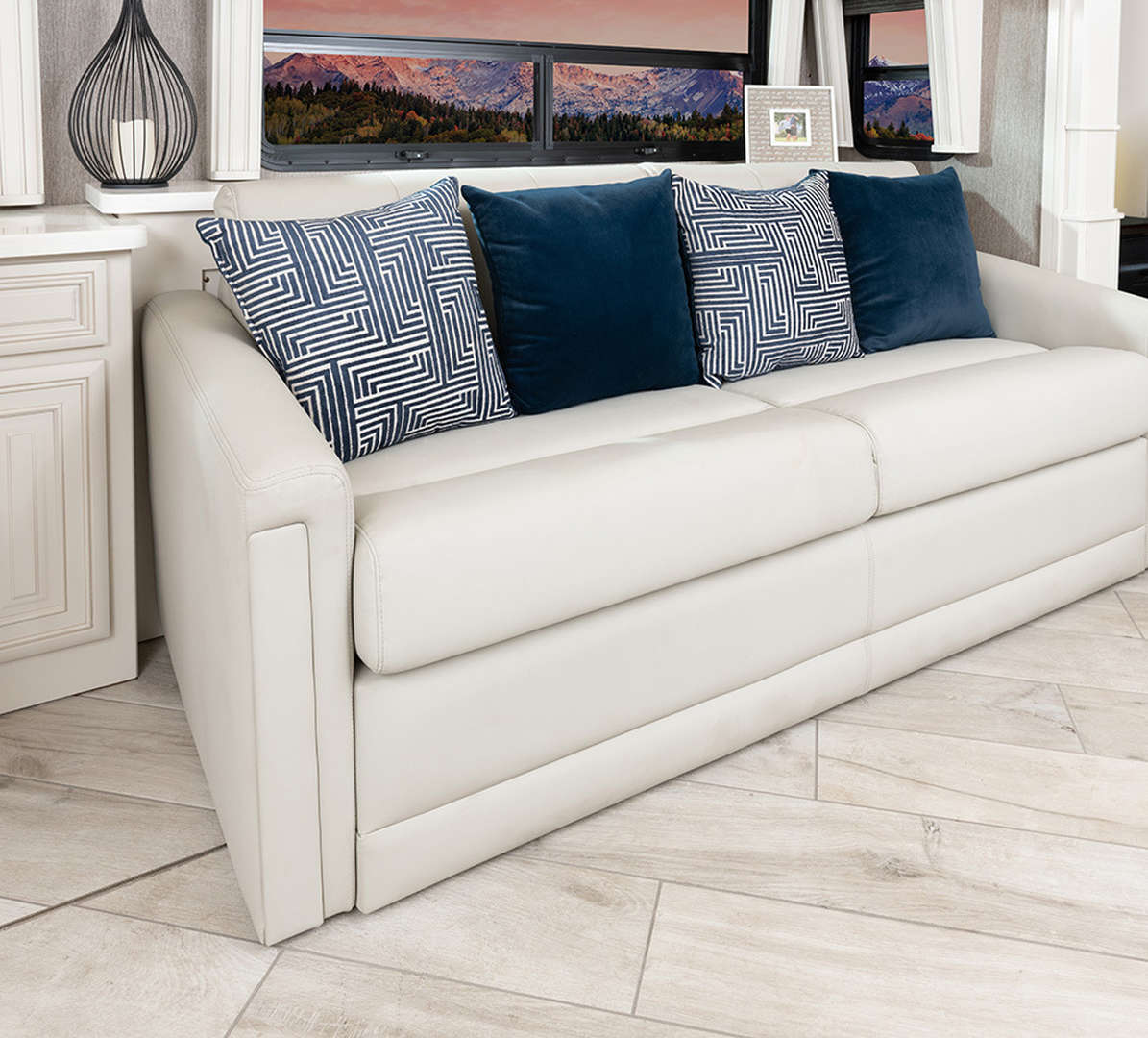 American Dream 45A shown in Club Navy interior decor and Edgecomb cabinetry